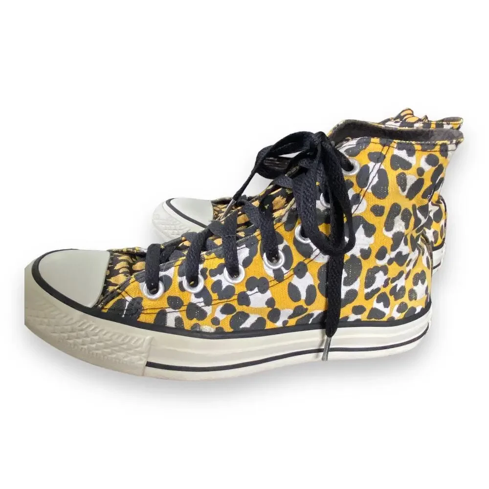 Converse Chuck Taylor high top cheetah Sneaker Wm Size 6 - Picture 6 of 9